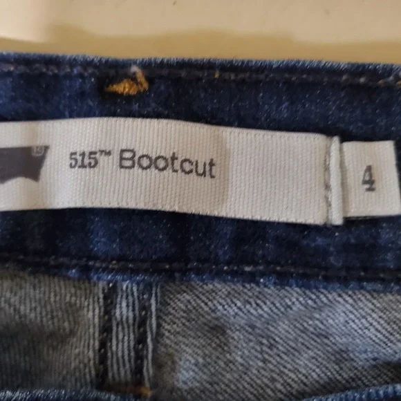 Levis 515 Bootcut Jeans Womens 4M Dark Wash Denim Mid Rise 15516-0128 W27 L32 - Picture 4 of 8